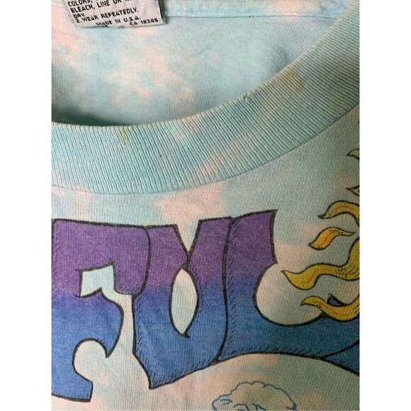 Vintage 1992 Spring Tour Grateful Dead 100% cotton Liquid Blue tie dye men's XL - Picture 4 of 7